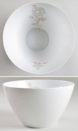 Classic Rose (White Rose, Brown Leaves) Tureen No Lid