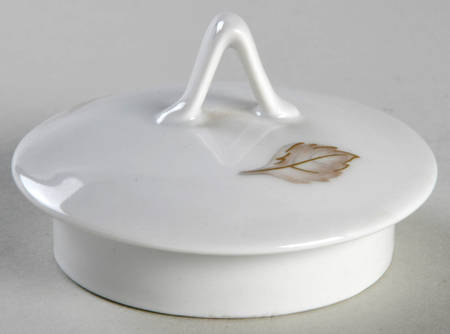 Classic Rose (White Rose, Brown Leaves) Lid for Coffee Pot