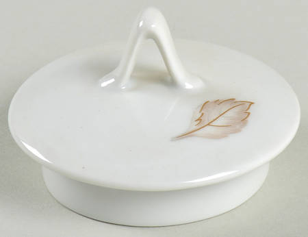 Classic Rose (White Rose, Brown Leaves) Lid for Mini Teapot
