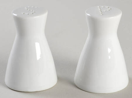 Classic Rose (White Rose, Brown Leaves) Salt & Pepper Set