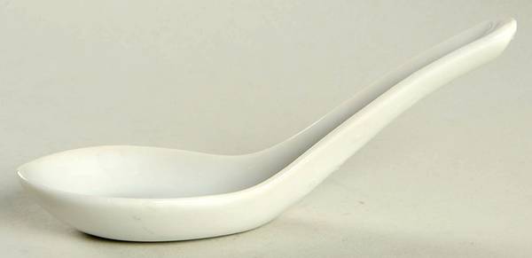Classic Rose (White Rose, Brown Leaves) Gravy Ladle Solid Piece