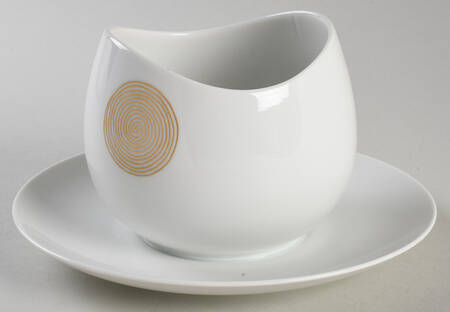 Coins Gravy Boat with Attached Underplate