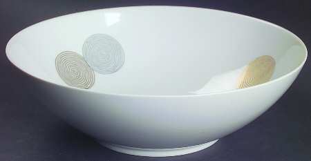 Coins 8" Round Vegetable Bowl