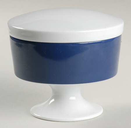 Composition Cobalt Blue Sugar Bowl & Lid