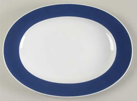 Composition Cobalt Blue 15" Oval Serving Platter