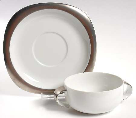 Concept 4 (Suomi) Flat Cream Soup Bowl & Saucer Set