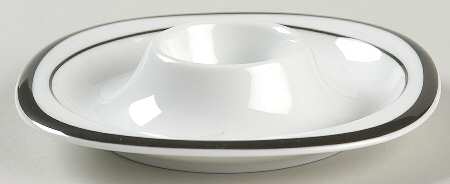 Concept 5 Anthracite Black (Suomi) Egg Cup with Attached Underplate
