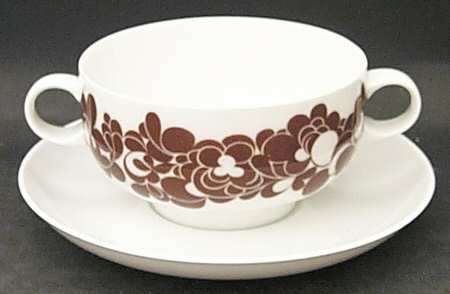 Cordial Footed Cream Soup Bowl & Saucer Set