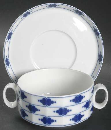 Corinth Flat Cream Soup Bowl & Saucer Set