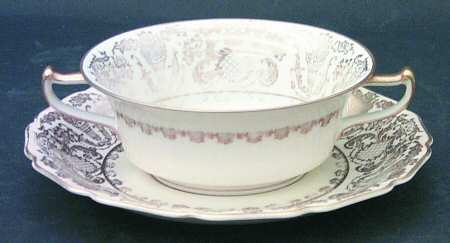 Coronado Footed Cream Soup Bowl & Saucer Set