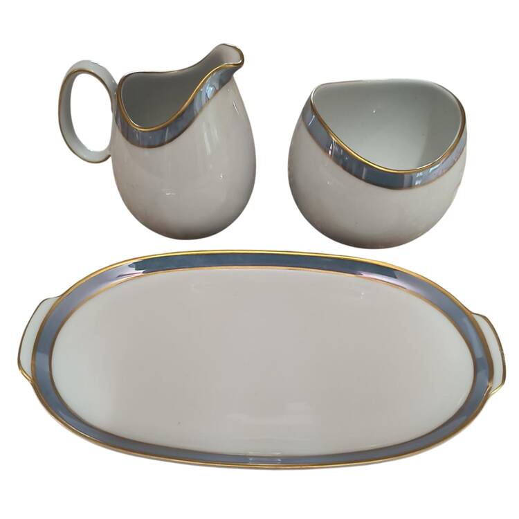 Corona Blue Tray for Mini Creamer & Open Sugar
