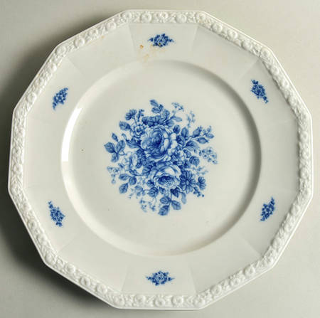 Cobalt Rose 12" Chop Plate (Round Platter)