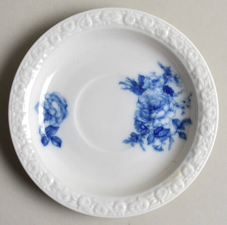 Cobalt Rose Saucer for Footed Cup