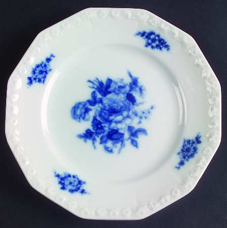 Cobalt Rose Bread & Butter Plate