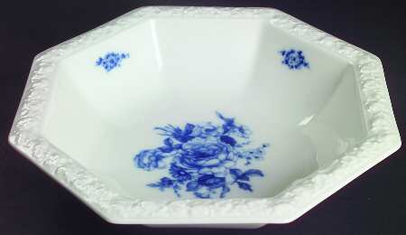 Cobalt Rose 9" Round Vegetable Bowl