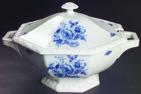 Cobalt Rose Tureen &  Lid
