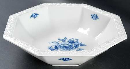 Cobalt Rose 10" Round Vegetable Bowl