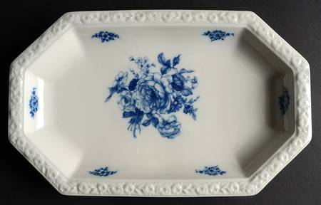 Cobalt Rose 11" Oval Serving Platter