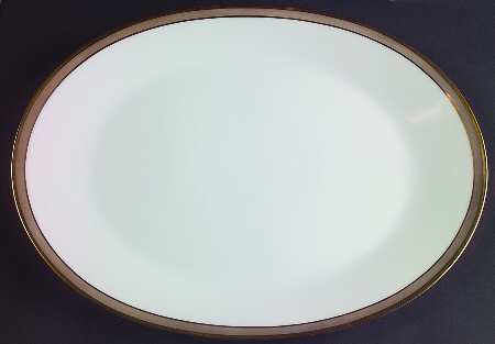 Corona Taupe 13" Oval Serving Platter