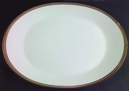 Corona Taupe 15" Oval Serving Platter
