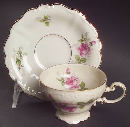 Courtship Footed Demitasse Cup & Saucer Set
