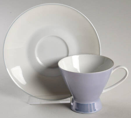 Crystalline Blue Footed Demitasse Cup & Saucer Set
