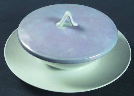 Crystalline Blue Round Covered Butter