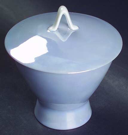 Crystalline Blue Sugar Bowl & Lid