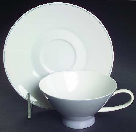 Crystalline Blue Footed Cup & Saucer Set