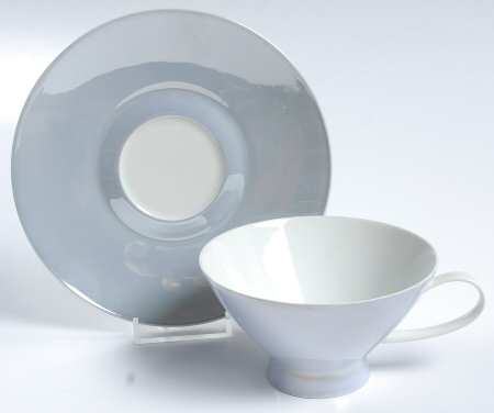 Crystalline Blue Footed Cup & Saucer Set