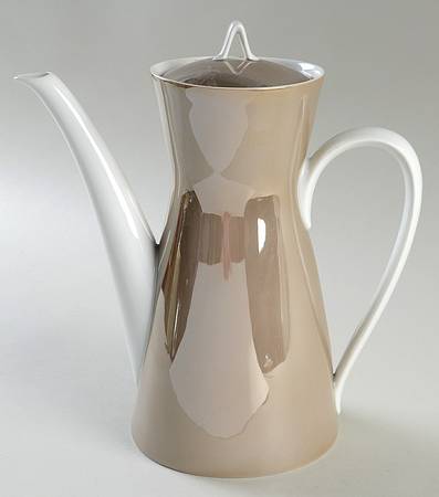 Crystalline Taupe Coffee Pot & Lid