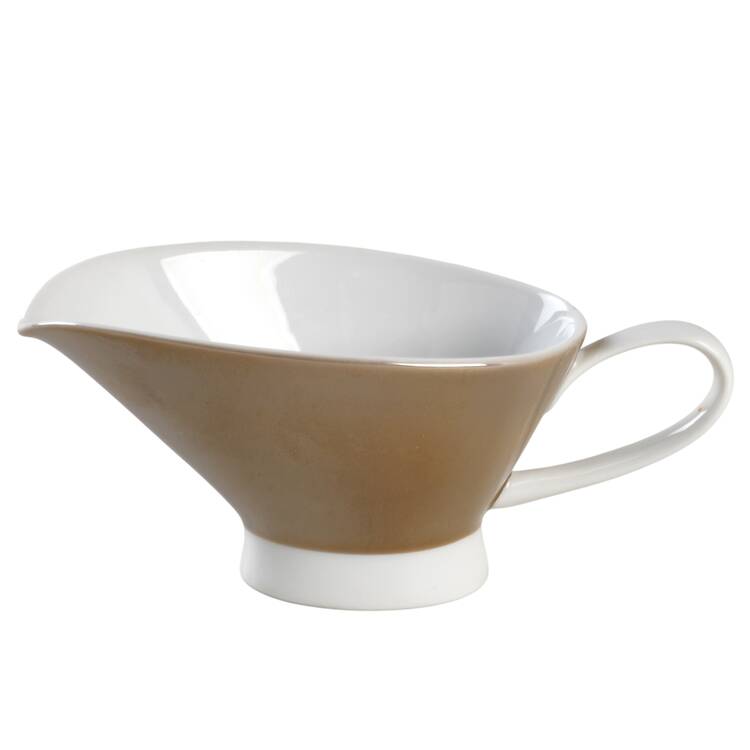 Crystalline Taupe Individual Gravy Boat