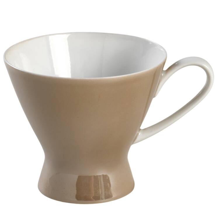 Crystalline Taupe Footed Demitasse Cup