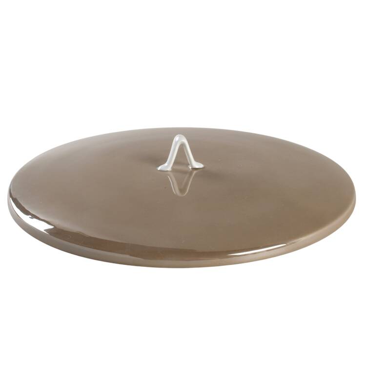 Crystalline Taupe Lid for Round Vegetable