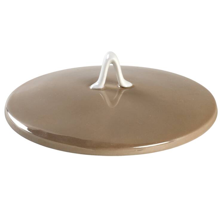 Crystalline Taupe Lid for Cream Soup Bowl