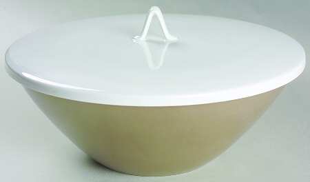 Crystalline Taupe Round Covered Vegetable-Uses RV7 As Base