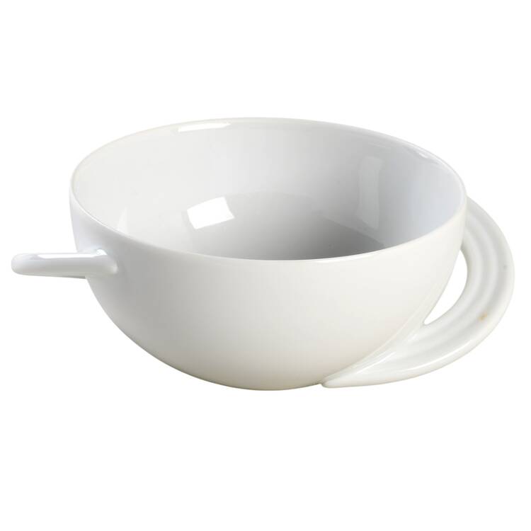 Cupola White Flat Cream Soup Bowl