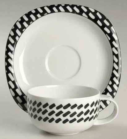 Day & Night Flat Cup & Saucer Set
