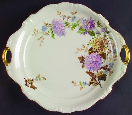 Daphne (Pompadour) Handled Cake Plate