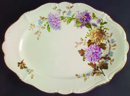 Daphne (Pompadour) 13" Oval Serving Platter