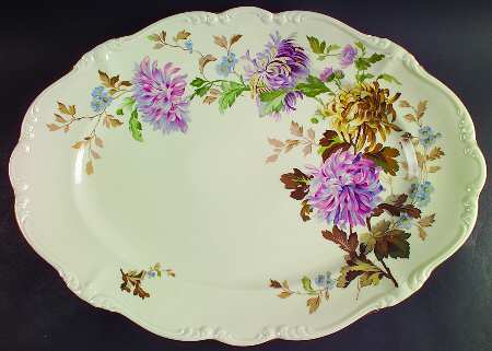 Daphne (Pompadour) 19" Oval Serving Platter