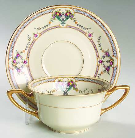 Daphne Flat Bouillon Cup & Saucer