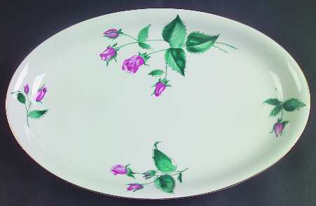 Darling Rose 15" Oval Serving Platter