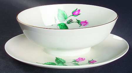 Darling Rose Gravy Boat with Attached Underplate