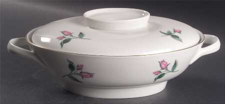 Darling Rose Oval Covered Vegetable