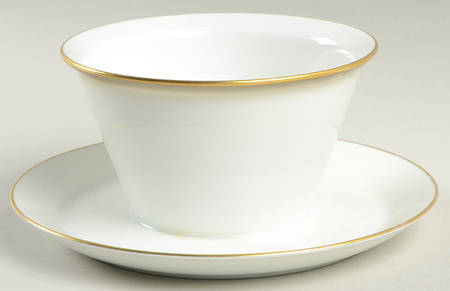 Dawn (Gold Trim) Gravy Boat with Attached Underplate