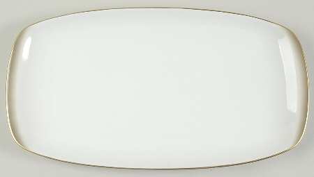 Dawn (Gold Trim) 16" Oval Serving Platter