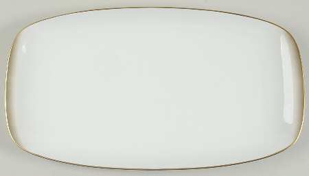 Dawn (Gold Trim) 17" Oval Serving Platter