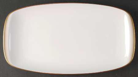 Dawn (Gold Trim) 13" Oval Serving Platter