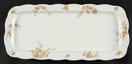 Desiree (Classic Rose Collection, Rim) Large Sandwich Tray